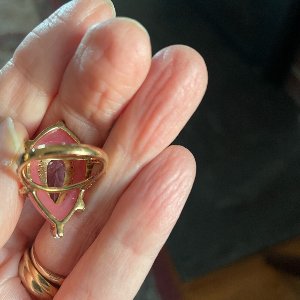 Ross-Simons Gold Ring with Pink and Purple Gemstones - Picture 6 of 7